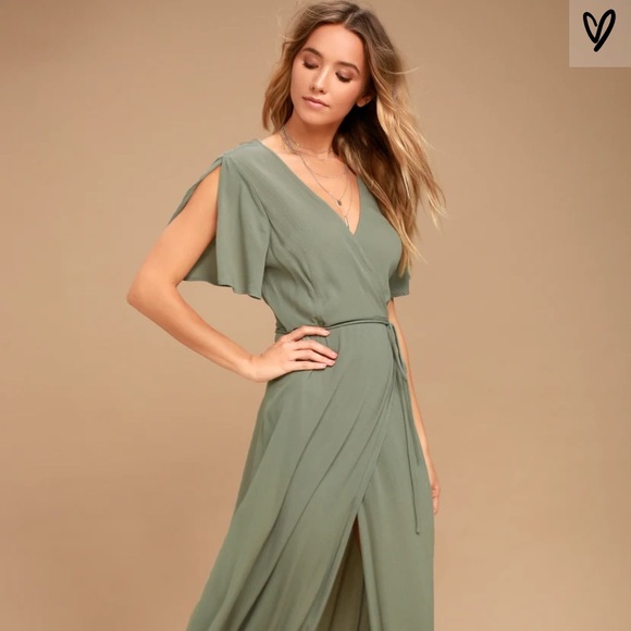 Lulus Maxi Wrap Dress - Picture 1 of 7
